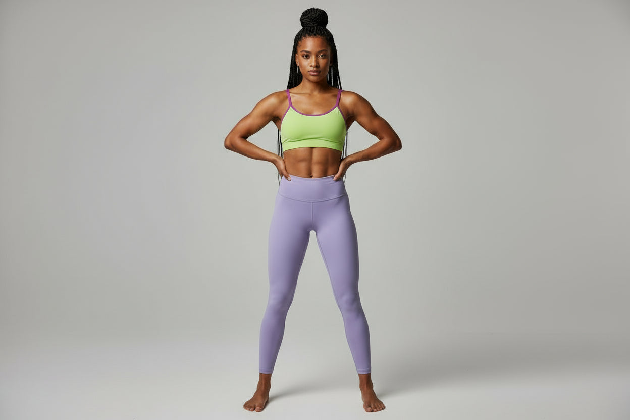 Vela Set High Waist Yoga Leggings and Sports Bra