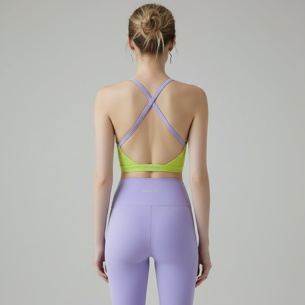 Vela Set High Waist Yoga Leggings and Sports Bra